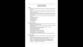 9th class geography chapter 2  Physical features of India notes handwritten notes [upl. by Astra]