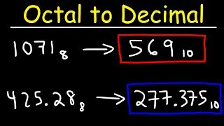 Octal to Decimal Conversion [upl. by Atauqal]