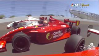 2013 Firestone Indy Lights Close Finish Freedom 100 4 Wide Finish mp4 [upl. by Malet]