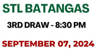 STL Batangas result today live 830 PM  September 07 2024 830 PM draw [upl. by Okoy]