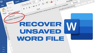 How To Recover Unsaved Word Documents [upl. by Chasse]