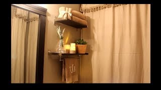 2017 AN AMAZING DIY SMALL BATHROOM MAKEOVER  PART 1 [upl. by Adnarem110]