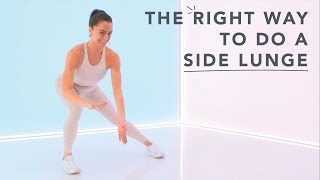 How to do a side lunge correctly with Megan Roup [upl. by Canica]