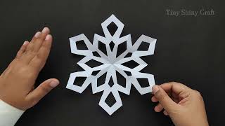 Paper Snowflakes  Easy Paper Snowflakes  How to make Snowflakes  DIY Snowflakes out of paper [upl. by Rinee]