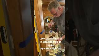 Look Closely How To Install Handrail On Stairs carpenter carpentry woodworking youtube [upl. by Arimak]