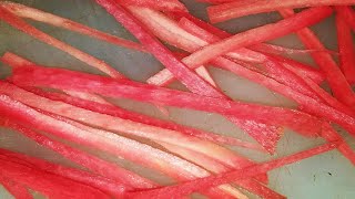 How to cut thin and long carrots only for Chowmein recipeKnife skillsKanaks Amazing Recipes [upl. by Notsrik]