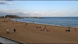 4K Barcelona Spain Barceloneta Beach Walking Tour September 2024 [upl. by Hareema]