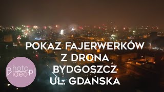 Sylwester w Bydgoszczy  pokaz fajerwerków z drona 2023 2024 4K  wwwphotovideopl [upl. by Ama]