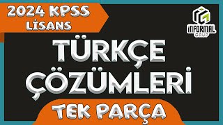 2024 KPSS Lisans Türkçe Soruları ve Çözümleri  Tüm Sorular [upl. by Ardnnek733]