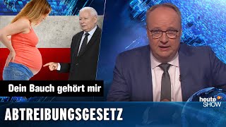 Abtreibungsverbot Polinnen demonstrieren fürs Recht am eigenen Körper  heuteshow vom 06112020 [upl. by Eissen]