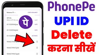 How to delete UPI ID in Phonepe  Phonepe UPI ID kaise Delete Kare [upl. by Eilyr]