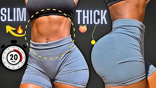 2 IN 1FLAT ABS ROUND BOOTY20 Min SLIM THICK Body Recomposition No Equipments [upl. by Asilam]