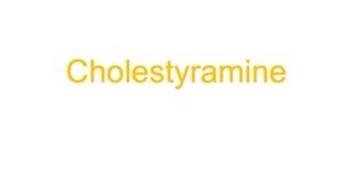 USMLE WMedical Video Lectures Pharmacology about Cholestyramine by UsmleTeam [upl. by Sumahs]