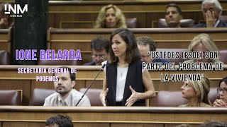 Ione Belarra PODEMOS vs Isabel Rodríguez PSOE sobre la vivienda quot¿Piensa tomar alguna medidaquot [upl. by Neddra]