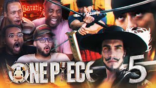 Mihawk vs Zoro was a MOVIE One Piece Netflix Live Action Ep 5 quotEat at Baratiequot REACTION [upl. by Ahsiena]