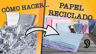 Como hacer PAPEL RECICLADO bien hecho y FÁCIL  PAPEL EN COMA [upl. by Nave138]