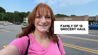 FAMILY OF 13 GROCERY HAUL [upl. by Tomkiel650]