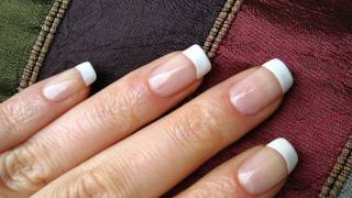 Perfect French Nails At Home Manicure Tutorial DIY [upl. by Cinda233]