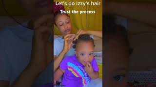 Follow Izzy hair journey braids hairstyles kidshairstyle naturalhairjourney blackgirlhairstyles [upl. by Asennav]