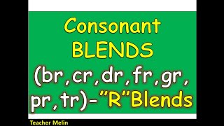 CONSONANT BLENDS  R blends [upl. by Richter129]