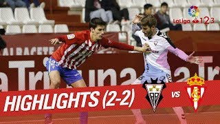 Resumen de Albacete Balompié vs Sporting de Gijón 22 [upl. by Akiwak]