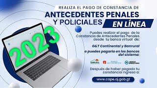 Tramitar Antecedentes Penales y Policiales 2023  Guatemala [upl. by Kus]