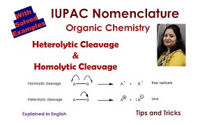 Heterolytic amp Homolytic Bond fission [upl. by Rilda]