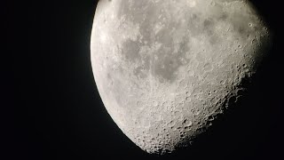 Moon through Bresser 6 inch dobsonion telescope [upl. by Bryner]