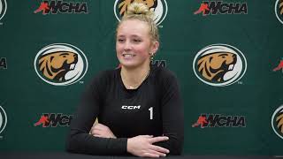 Bemidji State Womens Hockey Postgame Interviews Sept 28 2024 [upl. by Reffinej]