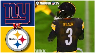 Giants vs Steelers Week 8 Simulation Madden 25 PS5 [upl. by Sinnylg]