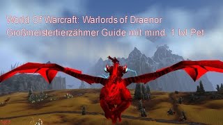 WOW WOD Großmeistertierzähmer Guide mit mind 1 lvl Pet [upl. by Toogood818]