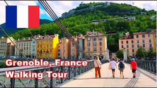 Grenoble France Walking Tour 🇫🇷 HD Street Walk in City Center June 2022 of Capital of the Alps [upl. by Smalley422]