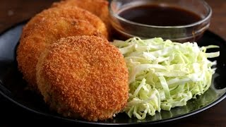 JapaneseStyle Ham amp Cheese Croquettes Korokke [upl. by Nnayt614]