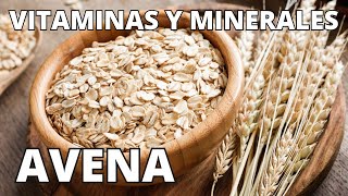 ¿Cuáles son las VITAMINAS y MINERALES de la Avena Beneficios y tipos de AVENA [upl. by Edythe]