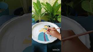 Matir thali painting idea 🖌️🎨 diycrafts diyeasycrafts viralartworkyoutubeshorts [upl. by Chadwick]