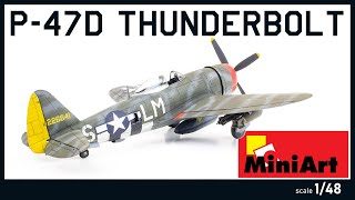 The All New MiniArt 148 P47D Thunderbolt Full Build Review [upl. by Nawaj]