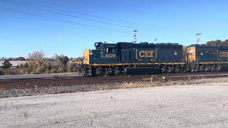 CSX 6529 departing Elsmere DE with L120 102324 [upl. by Ezarra]