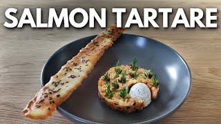 How to make SALMON TARTARE at home LIKE A PRO  Chef Majk [upl. by Nilyaj]