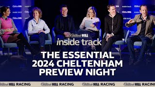 CHELTENHAM FESTIVAL PREVIEW NIGHT 2024  INSIDE TRACK  WILLIAM HILL HORSE RACING TIPS [upl. by Marilin]