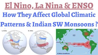 What is El Nino La Nina amp Southern Oscillation  How they affect Indian MonsoonsGlobal climate [upl. by Oirram367]