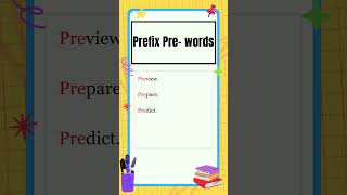 Prefixes  10 Prefix quotPrequot words  English Grammar  The Study Corner  shorts prefix [upl. by Sonia]