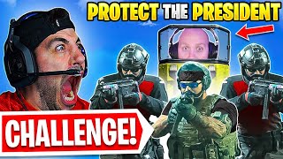 Protect The President CHALLENGE 🤣 HILARIOUS Modern Warfare Warzone [upl. by Deth]