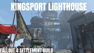 Fallout 4 Kingsport Harbor Kingsport Lighthouse Settlement Build NO MODS [upl. by Han222]