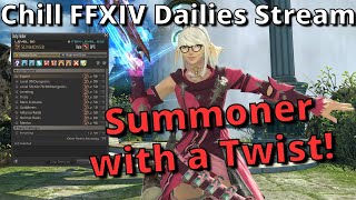 FFXIV Dailies Hangout Stream with a Twist Playing Summoner in Daily Roulettes [upl. by Orella]