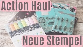 Action Haul ✿ Neue Stempel ✿ Neue Stife und noch mehr ✿ Bastelmaterial ✿ Bastel Haul [upl. by Niroht]