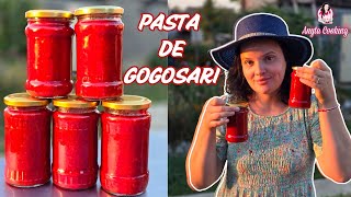 PASTA DE GOGOSARI🫑Ardei cu doar 3 Ingrediente  Fără Conservanți Ideală pentru Mâncăruri Savuroase😍 [upl. by Ralina]