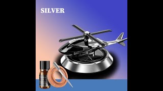 Car Aroma Diffuser Air Freshener Perfume Solar Powered Car Dashboard Helicopter With Refill Perfume [upl. by Deehahs]