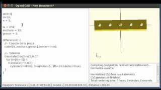 Microtutorial OpenScad 11 Pieza de mecano 1114 [upl. by Ennelram322]