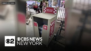 NYC parks now have bins for empty pizza boxes [upl. by Hatch]