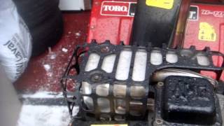 Starting Up the Snowblowers  Toro Powershift 1028 Tackling Wet Snow [upl. by Pelag]